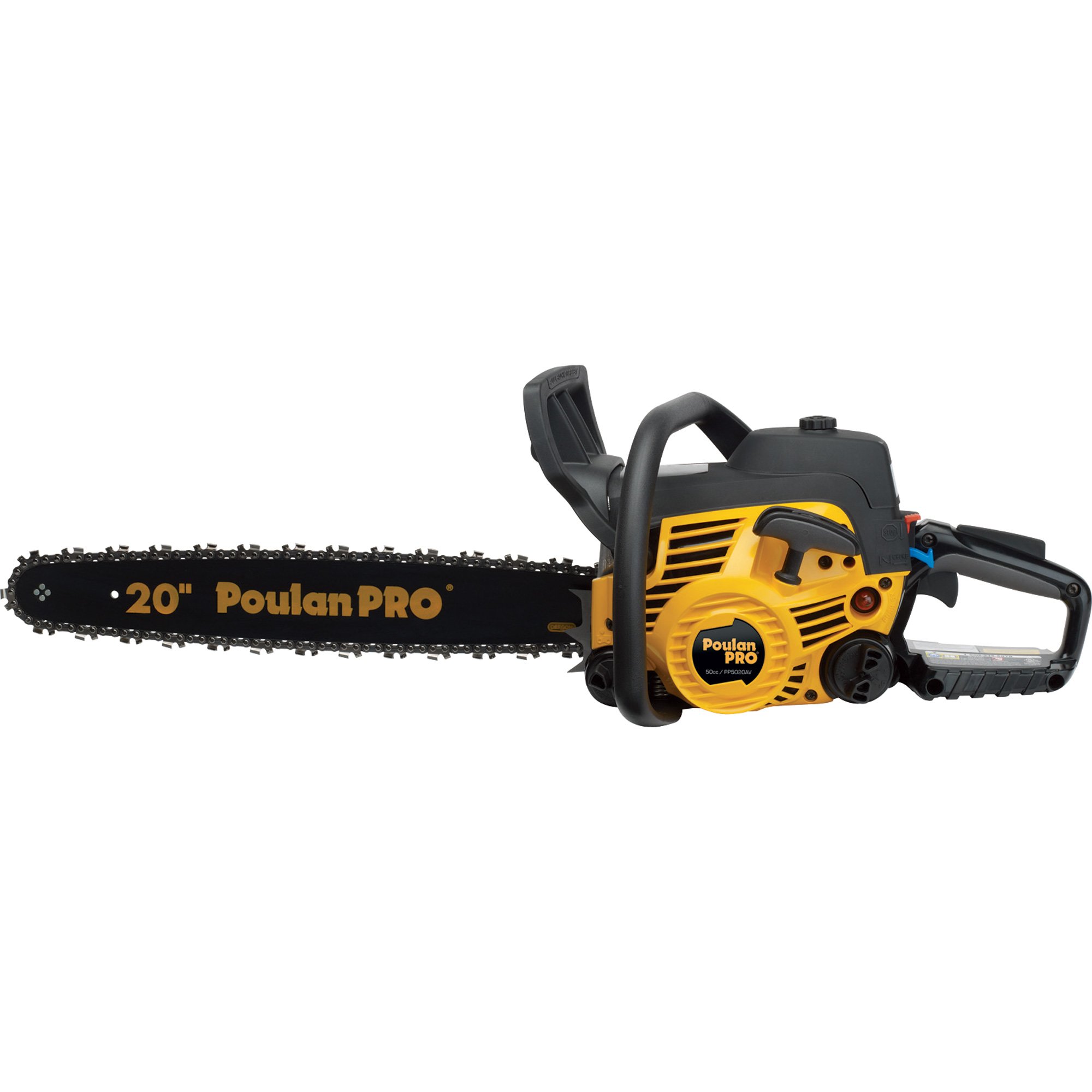 Poulan Pro Chainsaw — 20in. Bar, 50cc, 3/8in. Pitch, Model# PP5020AV